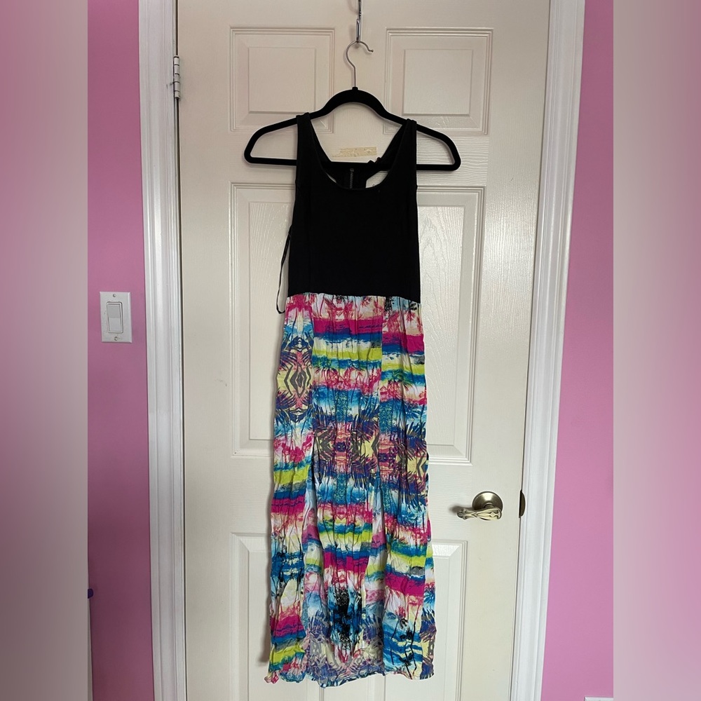 Dress or beach cover up with double slits
